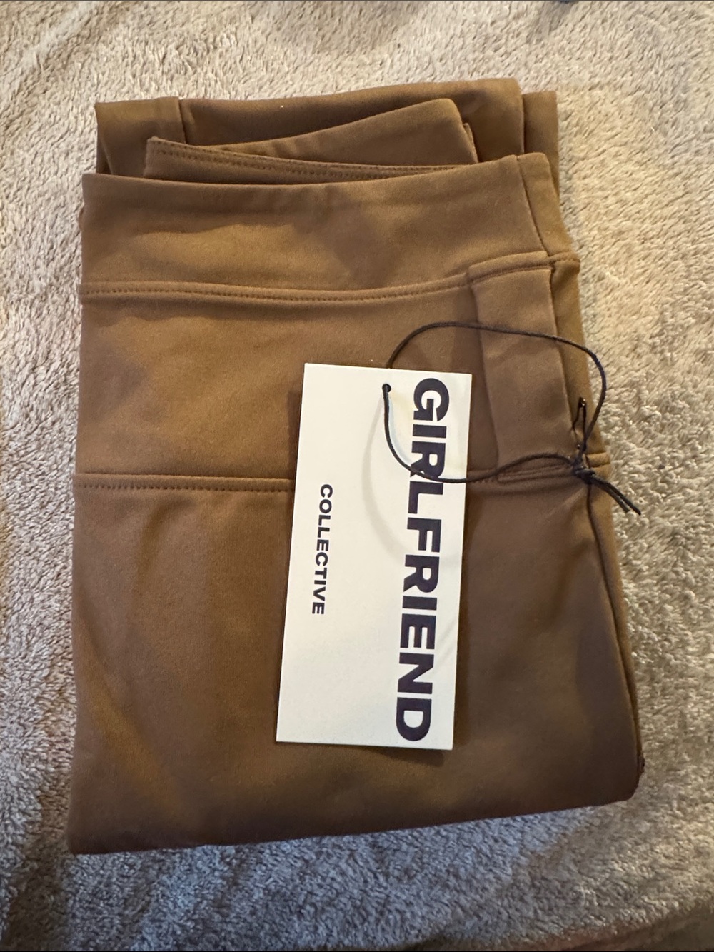NWT Girlfriend Collective Brown High Waist Leggings Sz XS